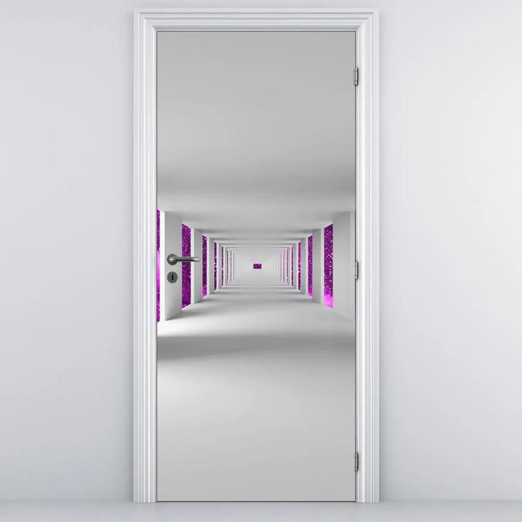 Fototapeta na dvere - Tunel s fialovým nebom (95x205cm)