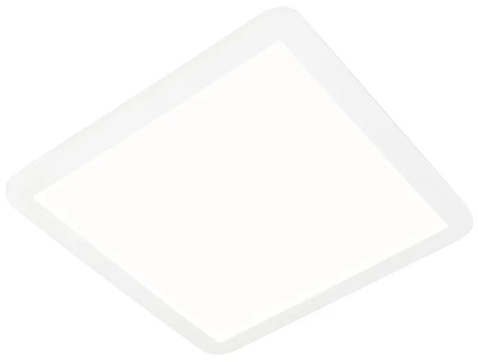 Stropné svietidlo biele 40 cm štvorcové vrátane LED 3-stupňový stmievač IP44 - Steve