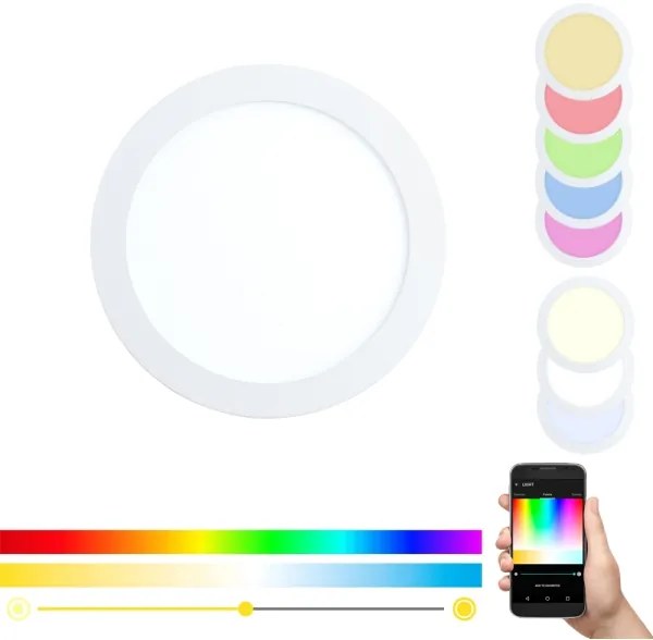 Eglo 96668 - LED RGBW stmievateľné zapustené stropné svietidlo FUEVA-C LED/15,6W/230V