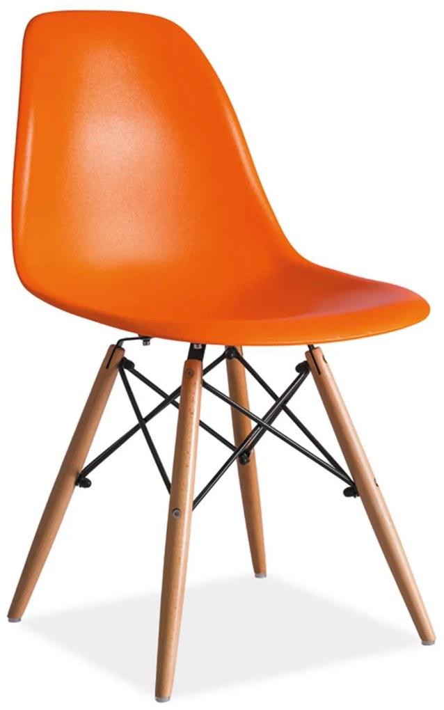 Jedálenská stolička Signal ENZO buk/oranžová