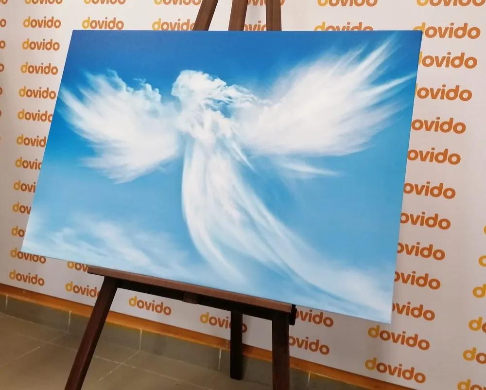 Obraz podoba anjela v oblakoch - 120x80