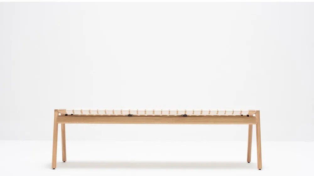 Biela/v prírodnej farbe lavica Klupa - Gazzda