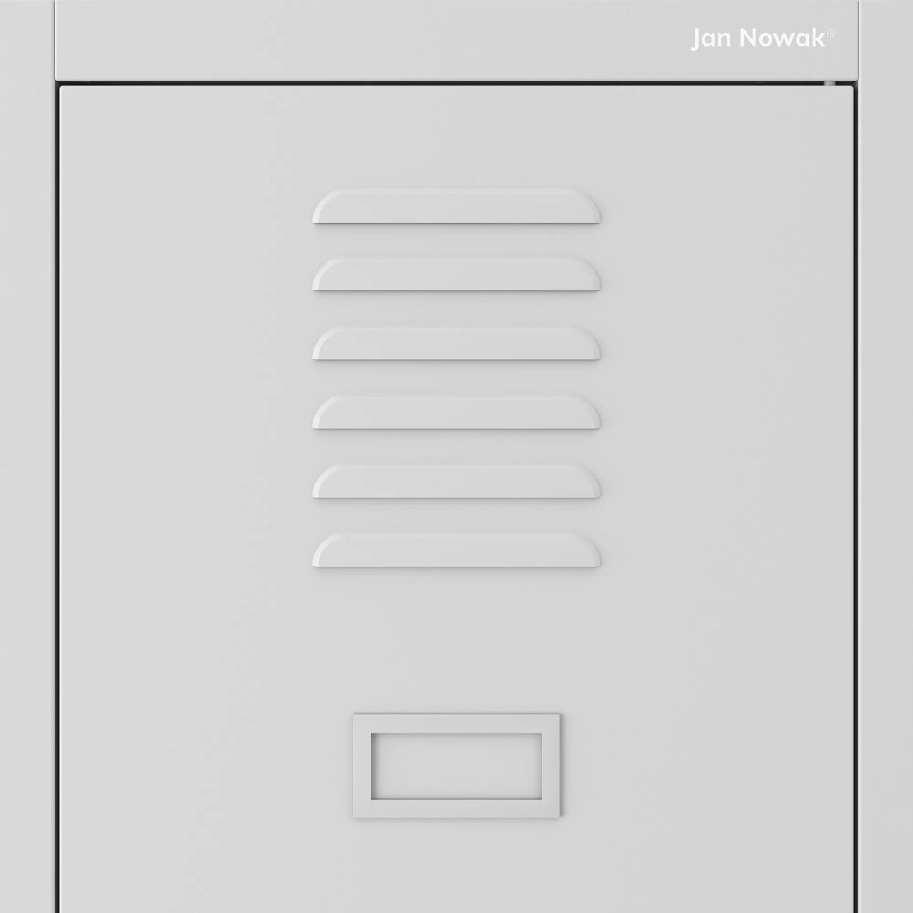 Šatníková skrinka s 2 priehradkami sivá, 400x1800x500 mm: KACPER 1 Plus