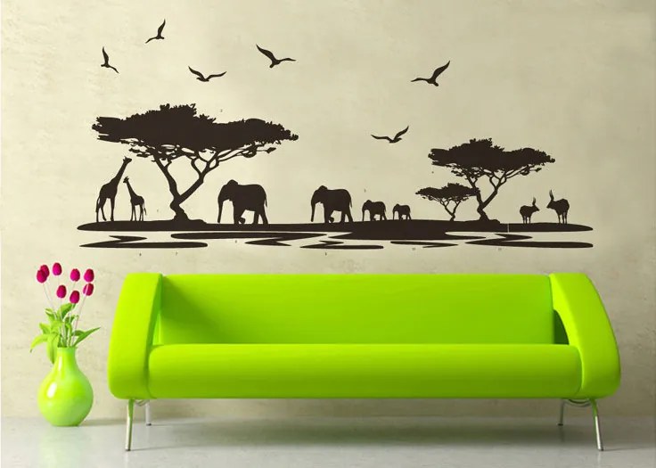 Samolepka na stenu "Afrika" 160x75 cm
