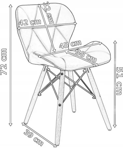 Jedálenská stolička MURET čierna