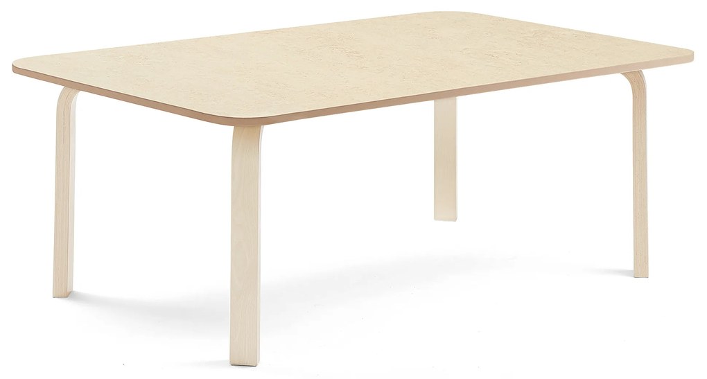 Stôl ELTON, 1800x800x530 mm, linoleum - béžová, breza