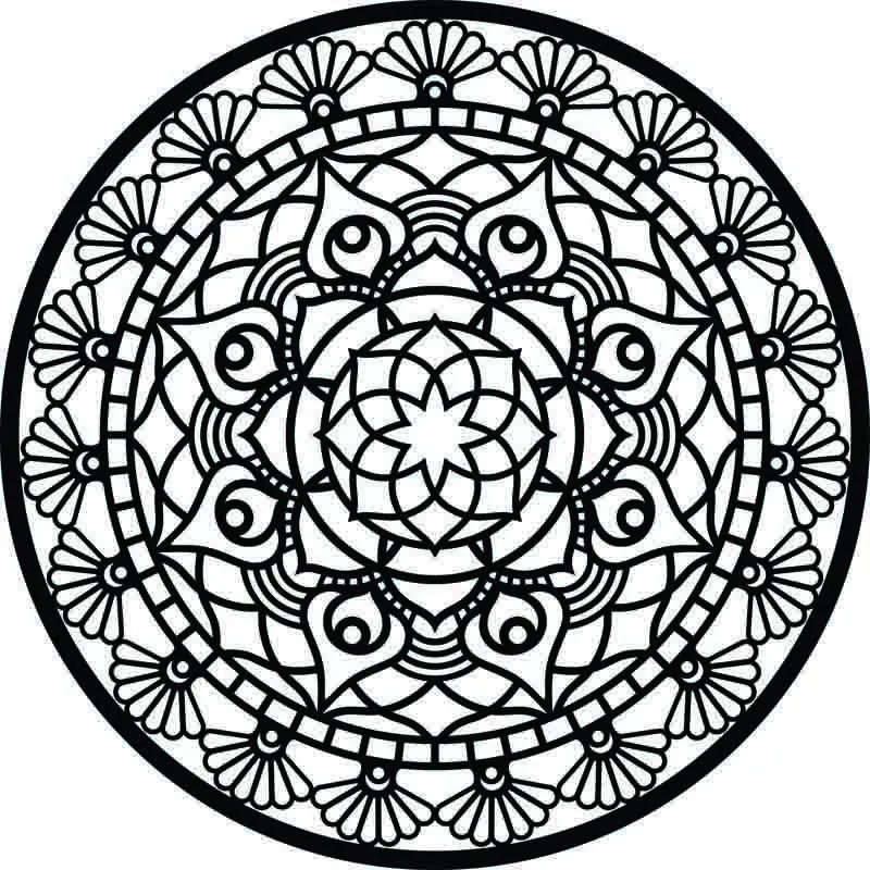 Mandala života okrúhla drevená stena z preglejky - Unikátny umelecký kúsok pre váš domov I SENTOP PR0176 HEU+