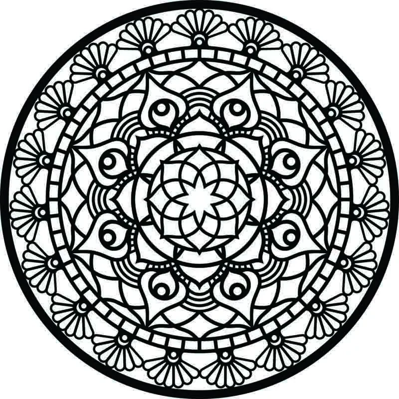 Mandala života okrúhla drevená stena z preglejky - Unikátny umelecký kúsok pre váš domov I SENTOP PR0176 HEU+