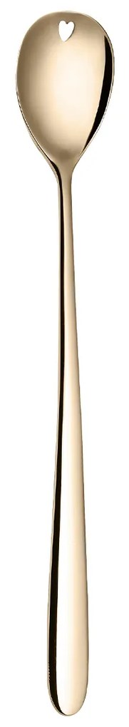 Latte lyžička so srdiečkom PVD champagne - Love Cutlery - 116625