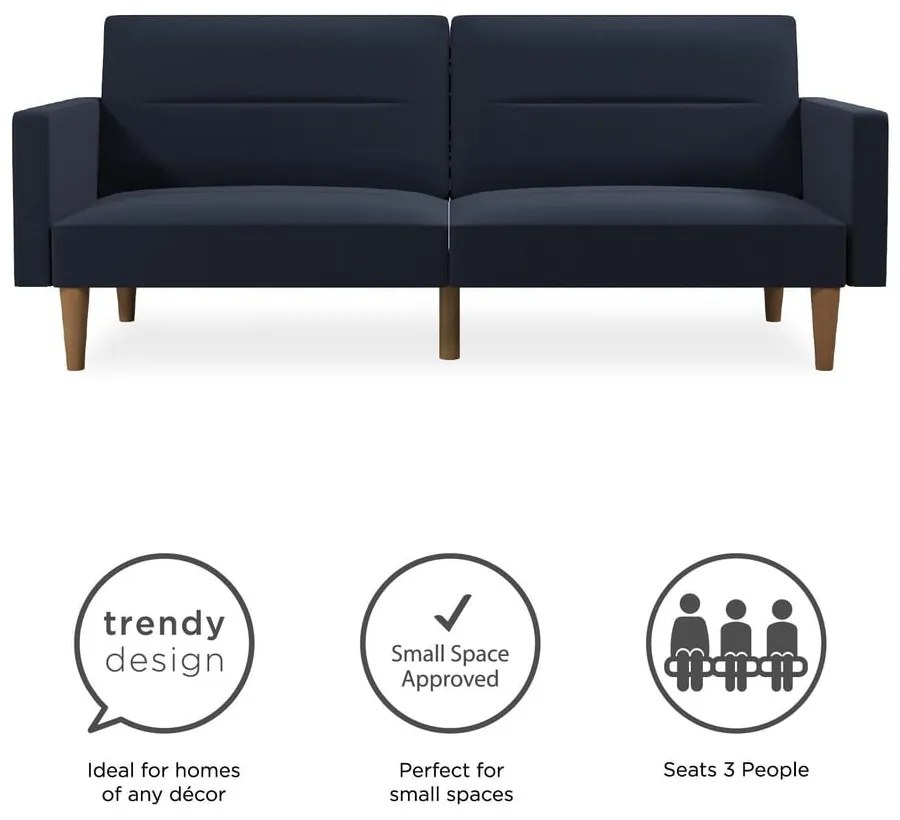 Tmavomodrá rozkladacia pohovka Støraa Mainstays