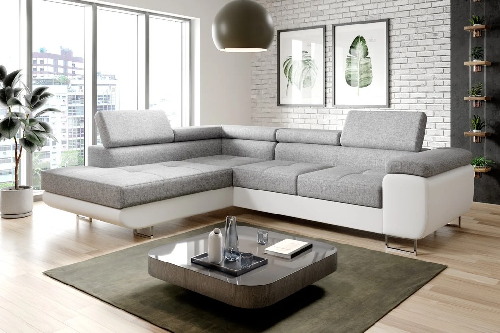 Rohová sedačka NOEL – rozkladacia, úložný priestor | Sawana 84 + Soft 17