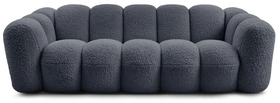 Tmavosivá pohovka z textílie buklé 232 cm Hippolyte – Bobochic Paris