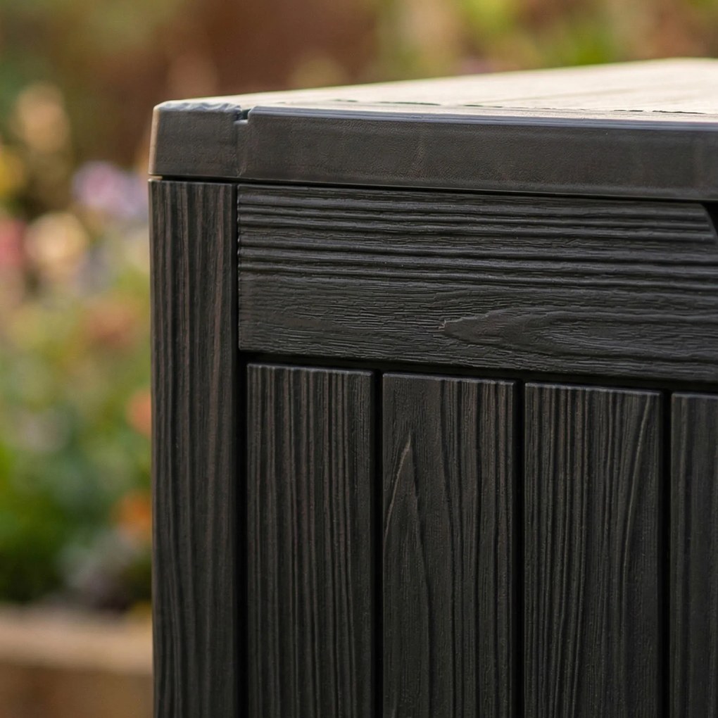 Záhradný úložný box Ezra 272 L čierny