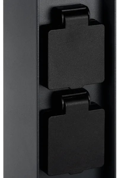 Kanlux 38763-Vonkajšia lampa s 2 zásuvkami DASTEN 1xG9/11W/230V 30 cm IP44 čierna