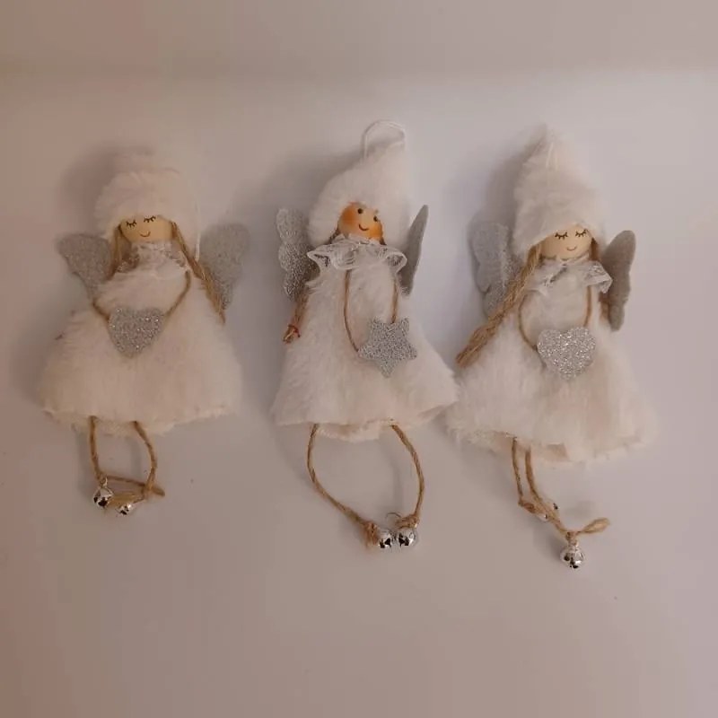 DECOLED Sada andílků, 11,5 cm, bílá