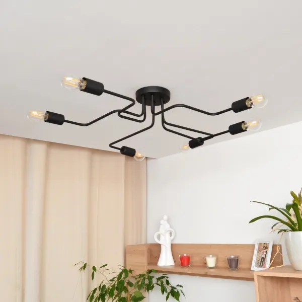 LED Prisadený luster TUBE 6xE27/15W/230V