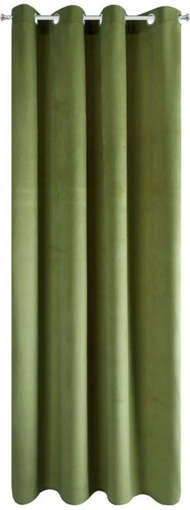 Štýlové zelené zatemňovacie závesy 140 x 250