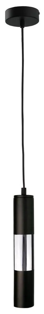 Luster na lanku MAGNUMA 1xGU10/50W/230V čierna/lesklý chróm