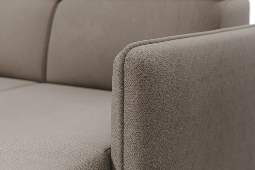 Rozkladacia rohová sedacia súprava Barcelia U - béžová látka Asti 03