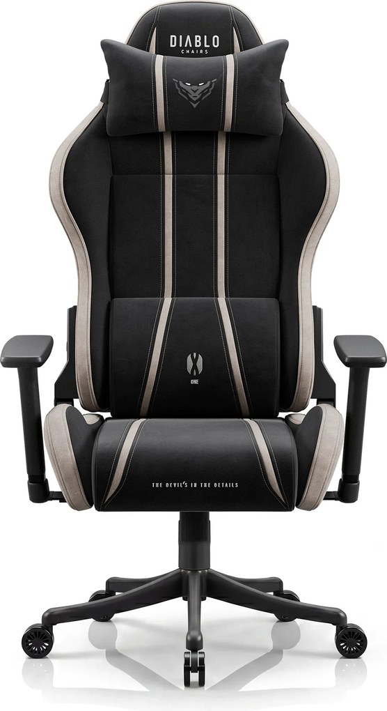 Herné kreslo z látkovým poťahom Small Size, čierno-béžové: Diablo X-One 2.0 Camel Black