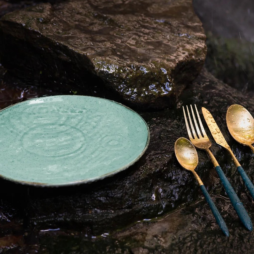 Tanier plytký Sand tyrkysový 28 cm – Gaya - 451958