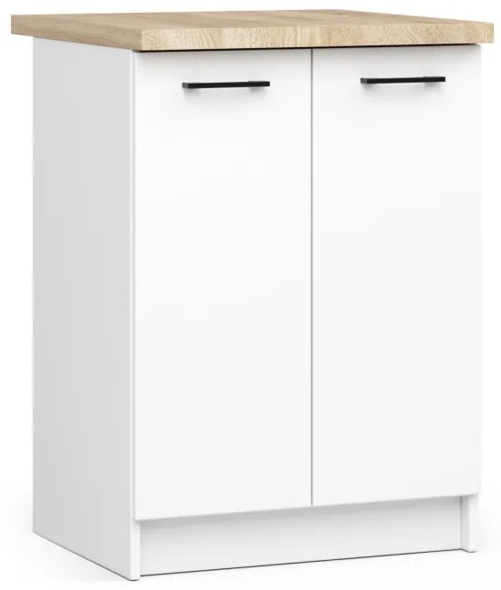 Spodná kuchynská skrinka s doskou OLIWIA S60 2D biela