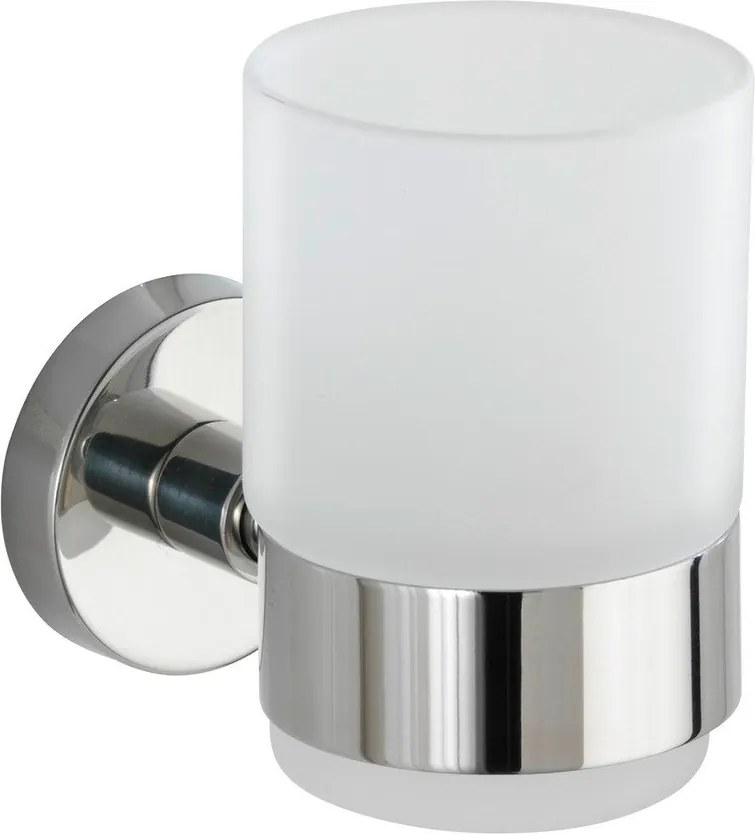 Biely nástenný téglik na kefky Wenko Uno Bosio