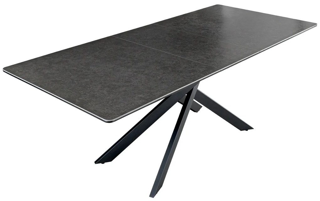 Rozťahovací keramický stôl Halia 160-200 cm mramor antracit