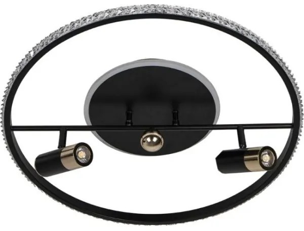 LED Stmievateľné stropné svietidlo LED/60W/230V 3000-6500K čierna +diaľkové ovládanie