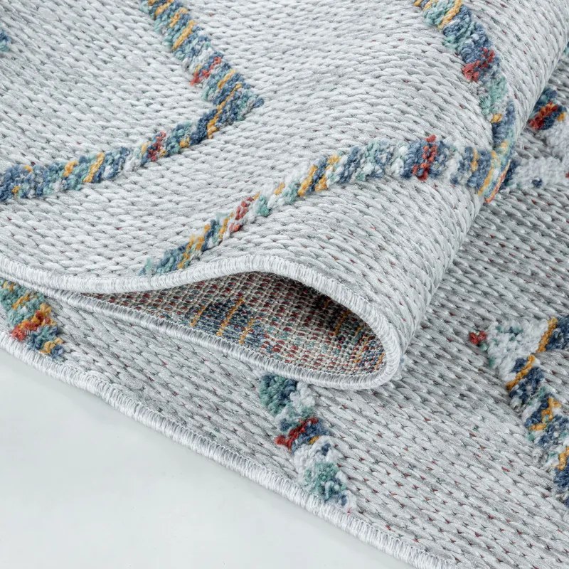 Ayyildiz, Kusový koberec Bahama 5152 Multi – na von aj na doma, 80x250, šedá, chodba / predsieň
