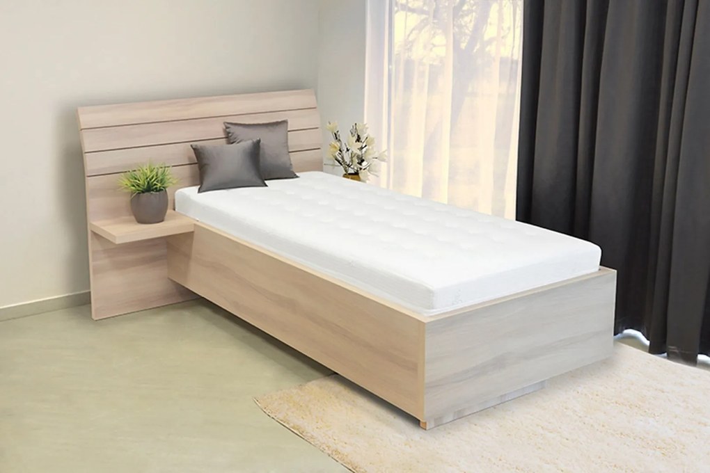 Ahorn SALINA - jednolôžková posteľ so širokým čelom 90 x 210 cm, lamino