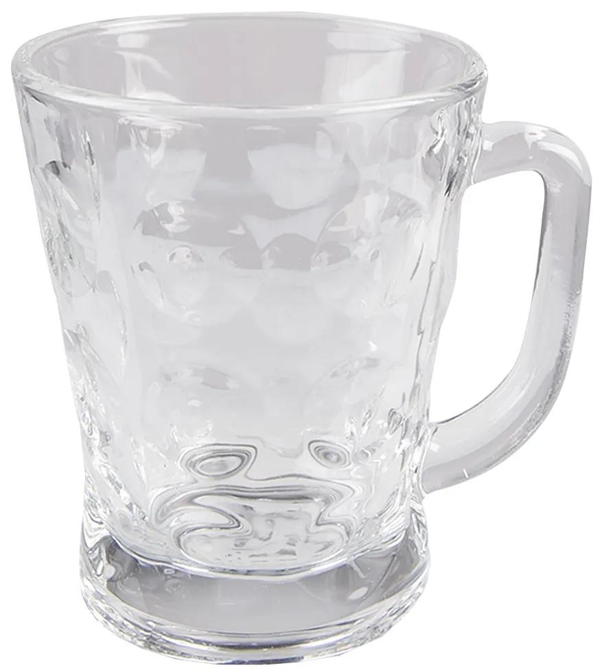 Transparentný sklenený hrnček na nápoj - 10 * 8 * 10 cm / 230 ml