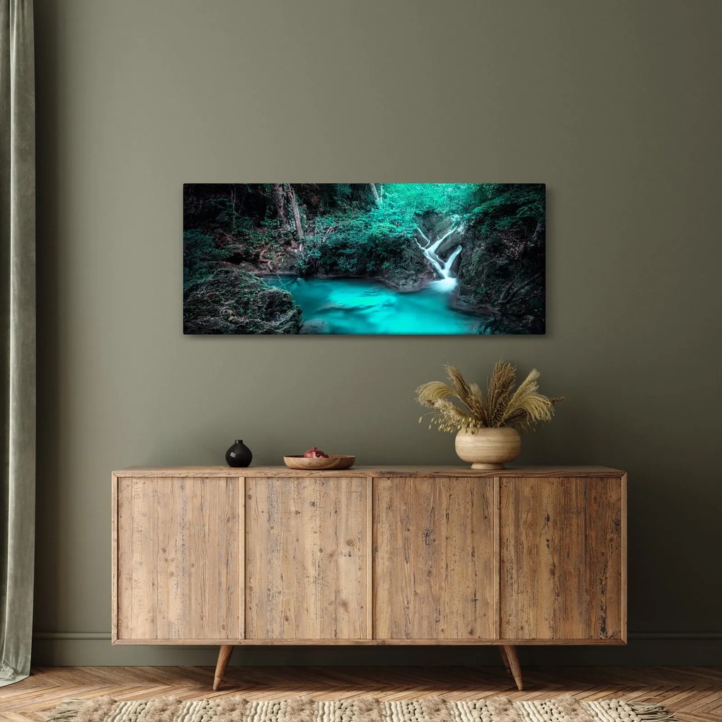 Obraz - Tyrkysové jazero (120x50 cm)