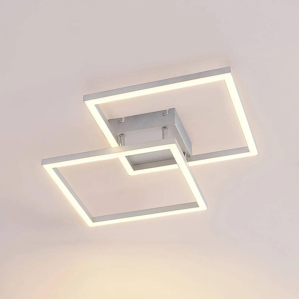Lucande Muir – stropné LED, štvorcové
