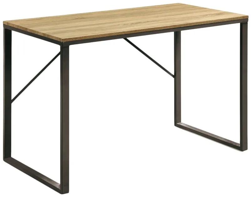 Pracovný stôl TREND 120x60 cm v prírodnom dekore, čierne kovové nohy