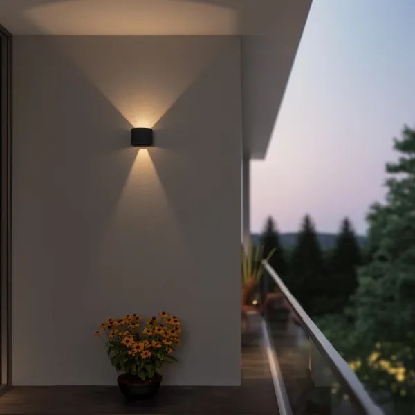 Brilagi - LED Vonkajšie nástenné svietidlo RONDO LED/6W/230V antracit IP54