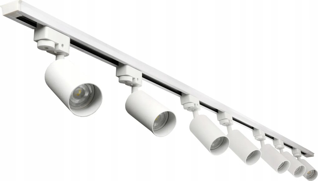 LED koľajnica 2m + 7x GU10 bodové žiarovky - sada