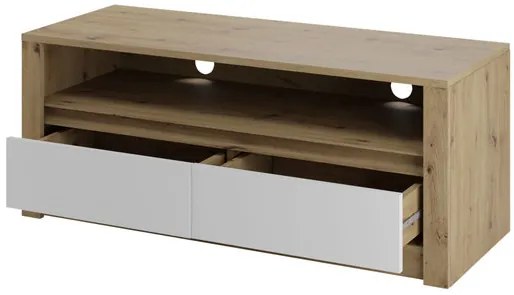 Izbový nábytok Nicenna IV, Osvetlenie: osvetlenie LED biele, Farba:: dub artisan / biela