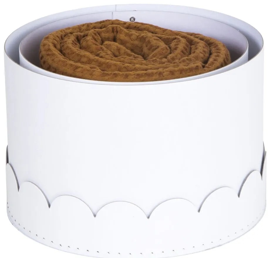 Biele kartónové úložné boxy v súprave 2 ks s vekom ø 26x17,5 cm Wilma Paper Laminate – Bigso