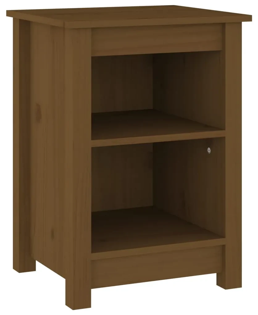 vidaXL Nočný stolík medovohnedý 40x35x55 cm masívne borovicové drevo