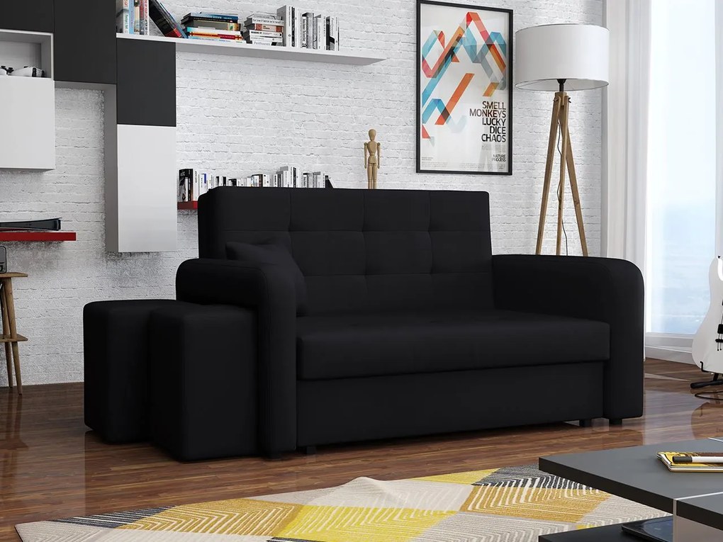 Pohovka s taburetkami Clivia Home II, Taburetka: ľavá strana, Dostupné poťahy: Enjoy 21