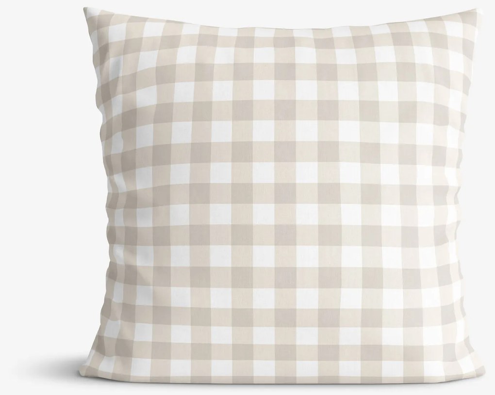 Goldea bavlnená obliečka na vankúš - latte kocky 40 x 40 cm