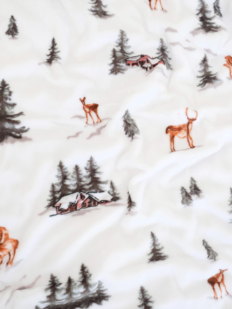 Detská deka do postieľky mikroplyš Exclusive 80 × 100 cm – Zimný les