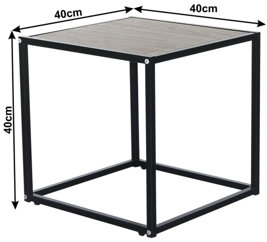 Príručný stolík Jakim New Typ 1 - dub / čierna