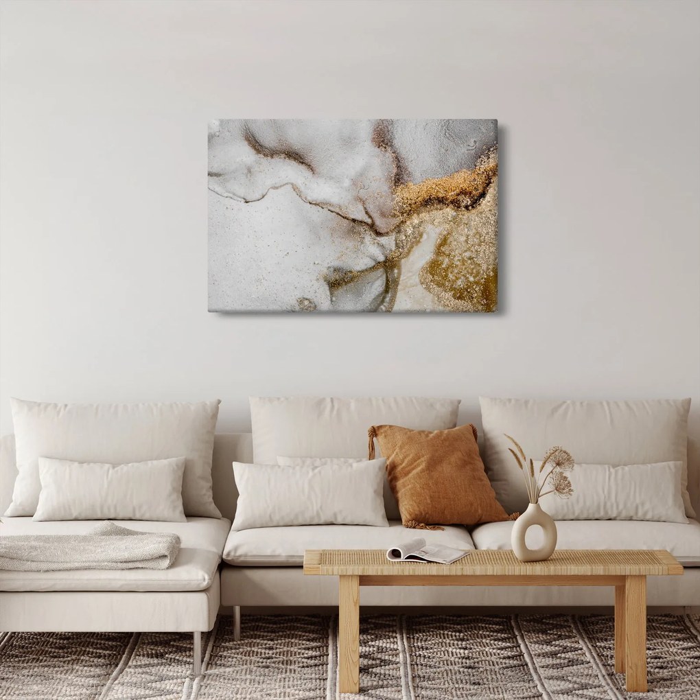 Obraz - Mramorový atrament (90x60 cm)