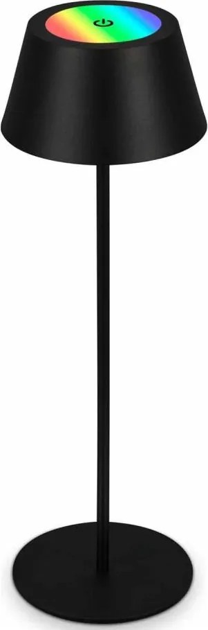 Brilo - LED RGB nabíjateľná dotyková stolná lampa KIKI LED/2,6W/5V IP44 2600 mAh čierna