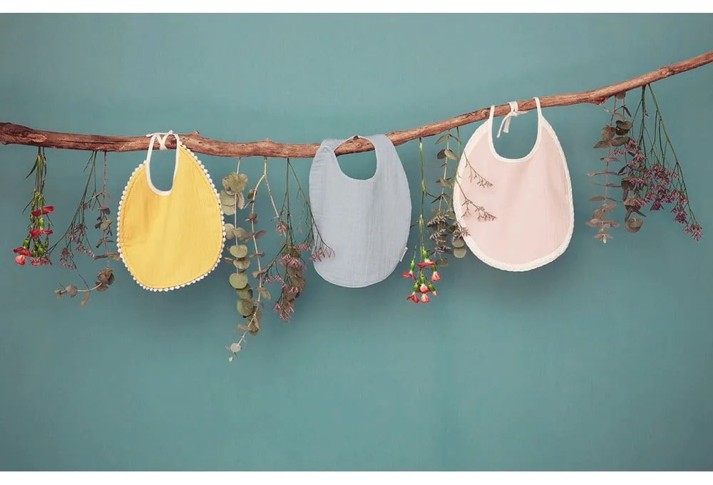 Ružový mušelínový podbradník Kindsgut London