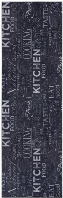 Koberec / Behúň Hanse Home Cook & Clean Wild Kitchen Board čierny / biely