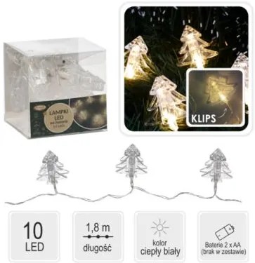 Bestent Svetielka na baterky 10LED 1,8m teplá biela Tree