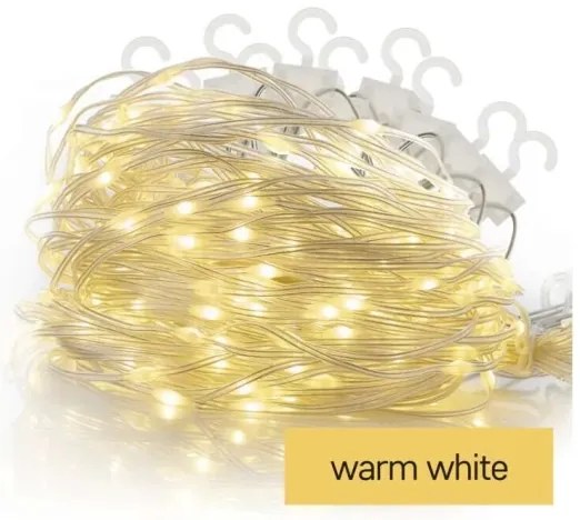 LED Vonkajšia vianočná reťaz 100xLED/8 funkcií 7,9x0,7m IP44 teplá biela